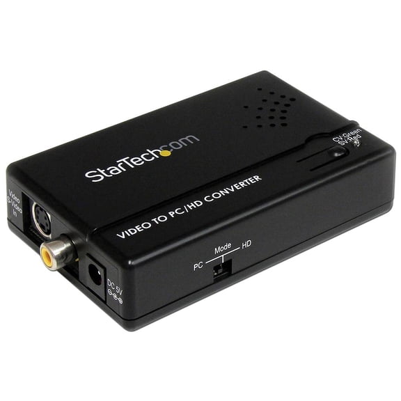 Adaptador Convertidor de S-Video Startech VID2VGATV2 a video compuesto y VGA