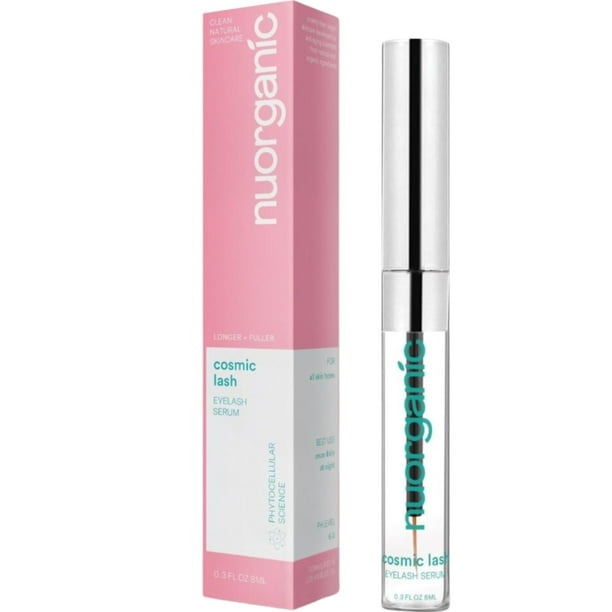 Sérum para el crecimiento de pestañas NuOrganic, más grueso, más largo y fuerte, 8 ml