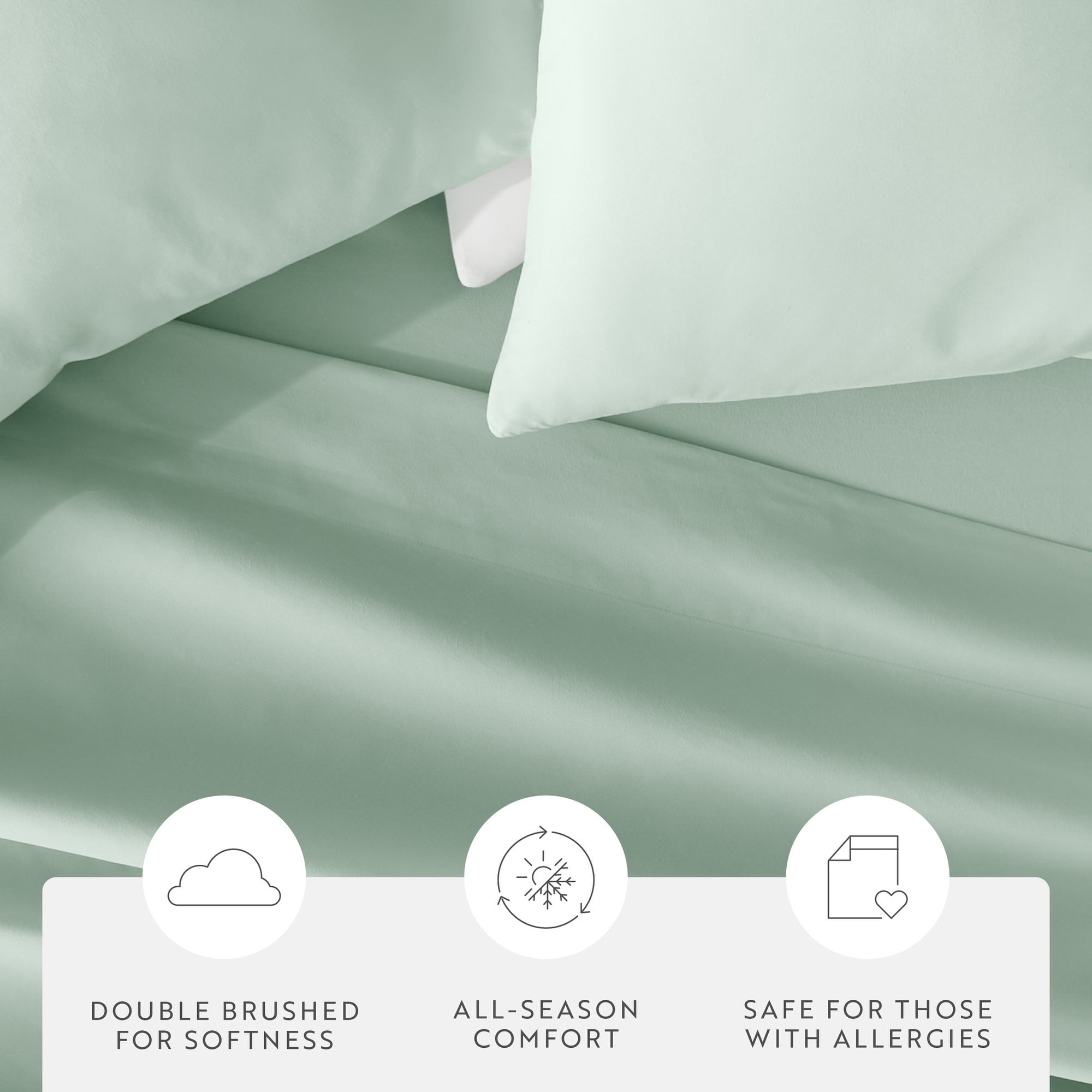 Noble Linens 2 Piece Pillow Case Set, Mint, King
