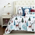 thumbnail image 5 of Southshore Fine Living, Inc. King Christmas Quilt Set, Cute Trees & Reindeer Over Red Plaid Print, 5 of 8