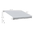 thumbnail image 3 of Retractable Patio Awning 12x8 ft, Manual Crank, UV & Water Resistant, 3 of 9
