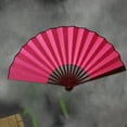 thumbnail image 5 of BAOQIN Red Bone Folding Fan, Folding Silk Hand Fan&nbsp;Tai Chi Kung Fu Foldable Hand Fans&nbsp;Performance Decoration for Diy Hand Painted Art Calligraphy Advertising （J）, 5 of 5