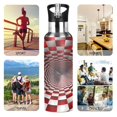 thumbnail image 4 of ALAZA Interest Geometric Illusion Water Bottle Insulated Flask Stainless Steel Straw Lid 20 oz, 4 of 6