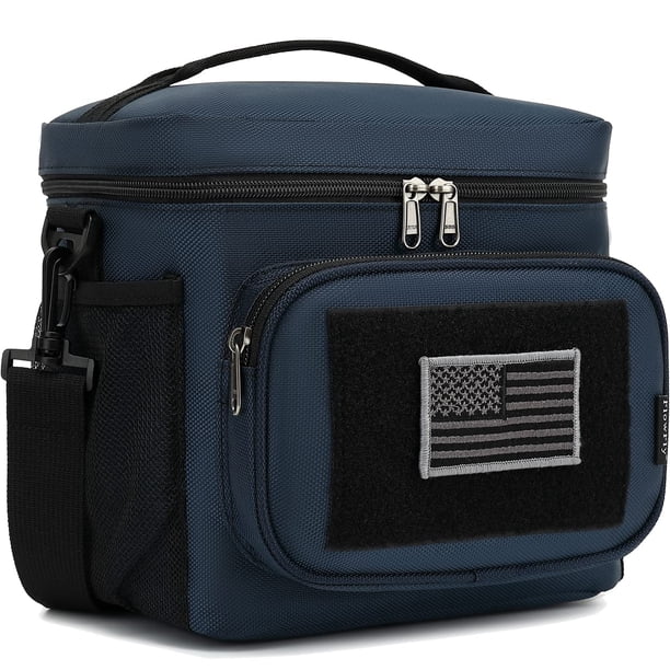 Bolsa térmica táctica FlowFly para almuerzo, mediana, color cian