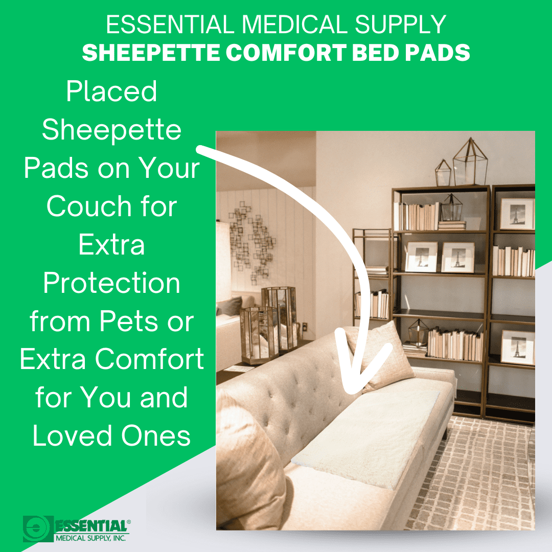 Essential Medical Supply Sheepette Synthetic Sheepskin Bed Pad - 24" x 30"