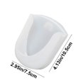 thumbnail image 3 of 4 Pcs Ergonomic Plastic Rice Spoon Stand - Compact Kitchen Organizer for Countertop Storage, Easy to Clean, Lightweight & Space-Saving, Food Safe White (4.13 x 2.95 in), 3 of 6