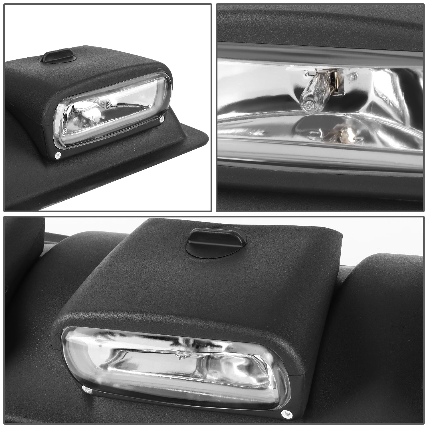 DNA Motoring Universal Off-Road Roof Top Mounted Chrome Clear Fog Light Kit w/Wiring Harness+Switch
