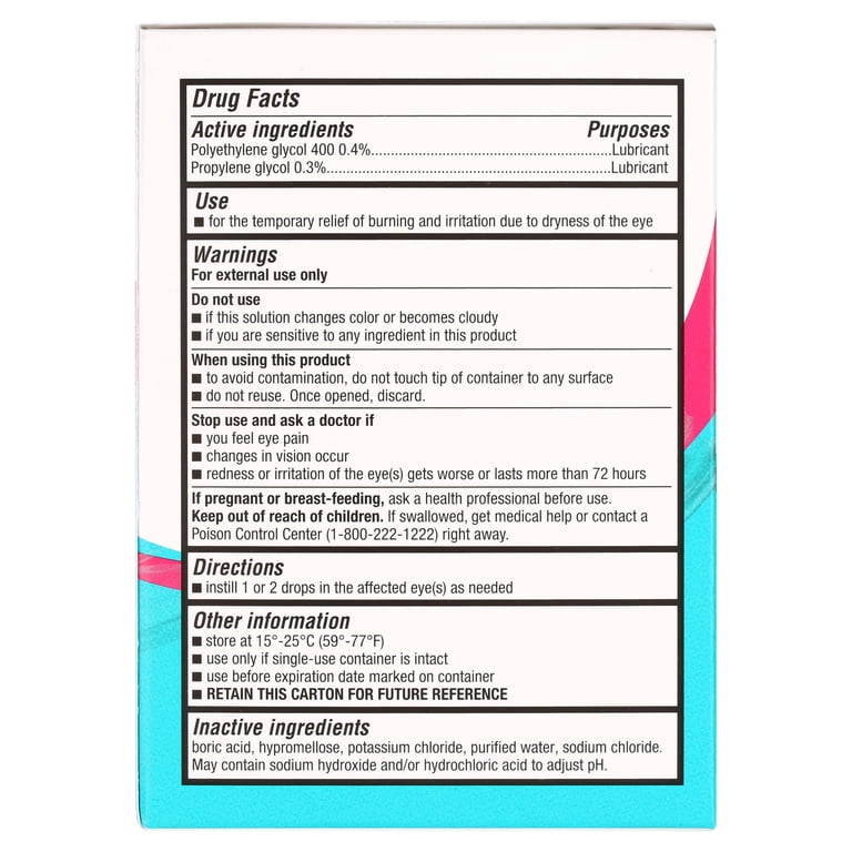 Equate, Lubricant Eye Drops, Preservative-Free, 0.1 oz., 30 Count