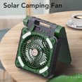 thumbnail image 3 of Solar Powered Camping Fan, Portable Solar Fan, 5200Mah Rechargeable Solar Powered Camping Fan with LED Lantern, Folding USB  Port Camping Fan Power Bank for Home Outdoor, 3 of 8