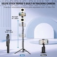 thumbnail image 4 of Zarcaco 70" Auto Face Tracking Tripod for iPhone,360 Rotation Travel Selfie Stick Mount,Face Tracking Phone Tripod Holder with Remote and Light,Applied to Tiktok YouTube Vlog Video Recording, 4 of 7