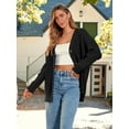 thumbnail image 4 of GHSDFBB Women's Cardigan 2023 Open Front Oversized Button Lightweight Sweaters V Neck Loose Cardigans Knit Outwear, 4 of 7