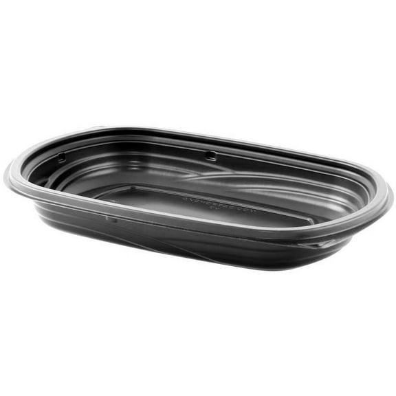 Anchor Packaging 16 oz MicroRaves Microwavable Take Out Container, 9" x 6", Black | 540/Case