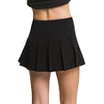 thumbnail image 5 of Love Tree Women's Juniors High Waist Pleated Skort Mini Skirt (Black, Small), 5 of 5