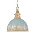 thumbnail image 6 of Golden Lighting Alison 1-light Pendant in Vintage Gold and Weathered Black Iron shade, 6 of 7
