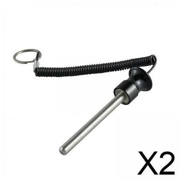 2 Pines De Pila De Pesas Con Cable De Bloqueo De Cuerda De Tracción, Pieza De Repuesto Para Equipo De Gimnasio, Color Negro, 8mm X 125mm