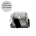thumbnail image 1 of Set de 4 tarros mason jars con charola Good & Good HE-5811, 1 of 5
