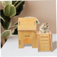 thumbnail image 5 of LULULION Natural Wood Hamster Hideout Khaki Small Animal House for Resting and Playing, 5 of 6