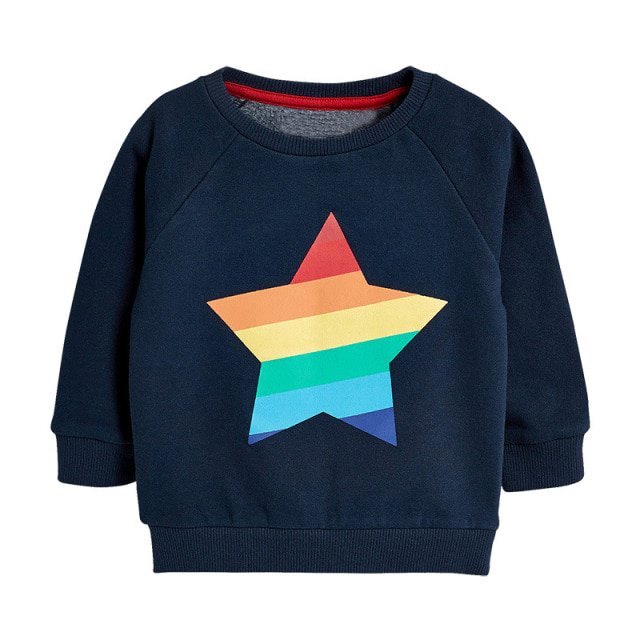 AAMILIFE Girls Sweatshirts Cartoon Print Casual Loose Pullover Tops