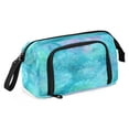 thumbnail image 2 of Nylon Fish Mouth Pencil Case with Large Capacity Zipper Pencil Pouch Pastel Blue Dandelions Pencil Bag Organizers, 2 of 7