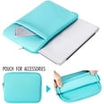 thumbnail image 4 of RAINYEAR 16 Inch Laptop Sleeve Protective Soft Case Padded Cover Carrying Bag with Front Pocket & Accessories Pouch, Specially Compatible with 2021 2022 16" MacBook Pro M1 for Model A2141 A2485(Blue), 4 of 7