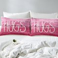 thumbnail image 4 of Valentine Duvet Cover Pink White Bed Sets Women Teens Watercolor Pastel Comforter Cover Girly Aesthetics Bedding Set Soft Lightweight Quilt Cover 3Pcs With 2 Pillowcases Zipper,Queen, 4 of 6