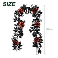 thumbnail image 2 of Guirnalda de hojas de arce de otoño de enredadera negra con rosas artificiales colgantes, enredadera de hojas de otoño negras, enredadera de seda con flores artificiales, cosecha de otoño, decoración, 2 of 5