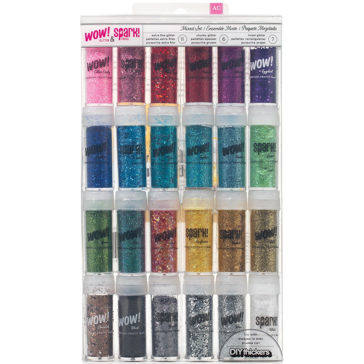 AC WOW 24pc Mixed Glitter Set - Walmart.com