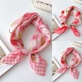 thumbnail image 5 of ZQUUVOU Square HeadScarf for Women Cotton Linen Small Scarf Silk Scarf Flowers Petals Bandana Neckerchief Fashion Hair Decorative Red, 5 of 5