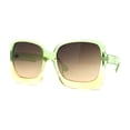 thumbnail image 3 of Groovy Womens Shaggy Rectangular 20s Thick Butterfly Sunglasses Green Yellow Brown Smoke, 3 of 4