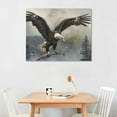 thumbnail image 2 of JEUXUS Inspirational Bald Eagle Wall Art Vintage Picture Decor Rustic Painting Motivational Quotes Canvas I Choose Prints Modern Framed Home Bedroom Bathroom Office, 2 of 6