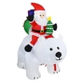 thumbnail image 1 of Papá Noel inflable navideño de 6.5 pies monta un oso polar Leyfeng  Decoración navideña, 1 of 7