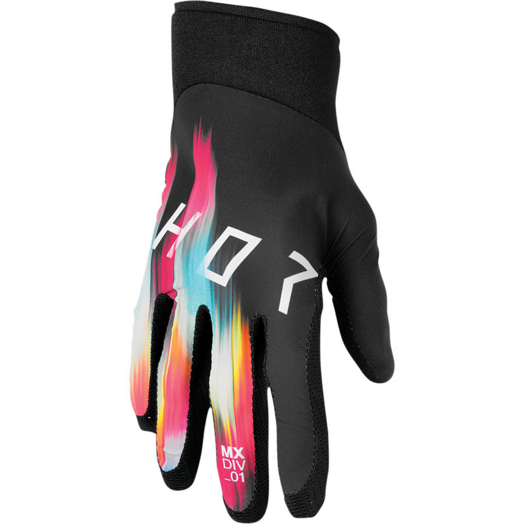 All Sizes Black Thor Agile MX Gloves 
