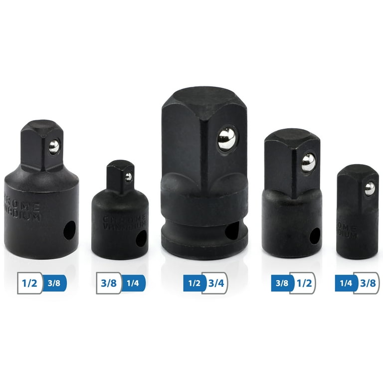 NEIKO 5-Piece Impact Socket Adapter Converter Set, SAE Grade with