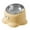 Yellow, variant on Stainless Steel Tilting Pet Bowl for Cats and Dogs Elevated Tip Proof Design Durable Food Water Dish Indoor Outdoor Feeder