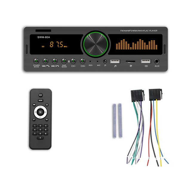 Radio de Voiture Bluetooth Autoradio Radio Stéréo de Voiture FM Récepteur d'Entrée aux USB SWM-80A 12V In-dash 1 Lecteur MP3 de Voiture Multimédia, Recherche de Canal Précise