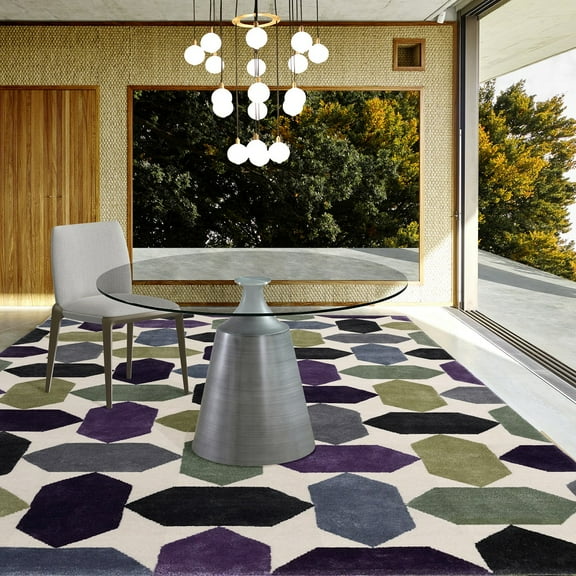 DAVEE FURNITURE Dining Table with Glass Table Top