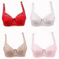 thumbnail image 7 of Bueautybox Women Lace Bra Padded Bralette Wirefree Deep V Plunge Push Up Bra, Comfortable Thin Mold B Cup, 7 of 7