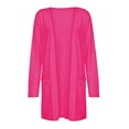 thumbnail image 5 of Knosfe Hot Pink Cute Cardigan Long Sleeve Casual Womens Cardigan Sweaters Plus Size Fall Long Open Front Plus Size Cardigan Sweaters for Women with Pockets S, 5 of 5