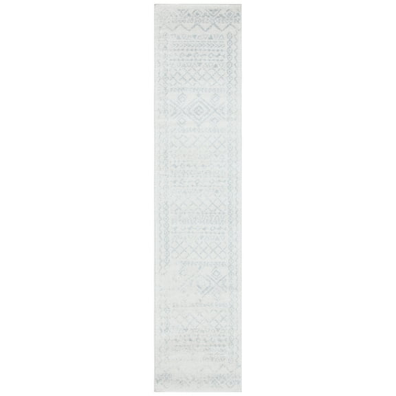 SAFAVIEH Tulum Ronald Oriental Runner Rug, Ivory/Light Grey, 2' x 7'