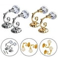 2Pc Large Metal For Crystal Glass Curtain Holdback Wall Back Hooks