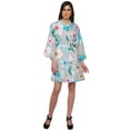 thumbnail image 2 of Moomaya Short Robe For Women Plus Size Printed Cotton Robe Lightweight Nightwear, 2 of 6