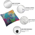 thumbnail image 4 of SHANXI Throw Pillow Cushion Covers Color Background of Paint Splashes Decorative Square Accent Pillow Case 22x22in, 4 of 5
