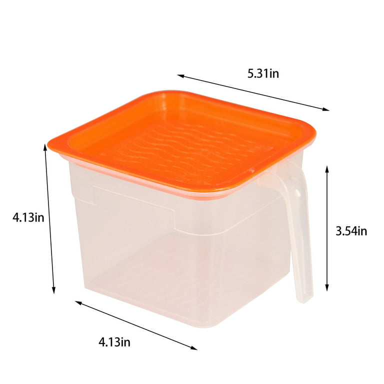 Solacol Clear Plastic Storage Bins with Lids Small, Plastic Transparent Covered Refrigerator Vegetable and Fruit Sorting Storage Food Storage Box