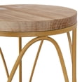thumbnail image 5 of Kate and Laurel Abella Round Wood Indoor Plant Stand, 10 x 10 x 24, Natural Rustic, Chic Cocktail Table for Display and Storage, 5 of 7