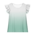 thumbnail image 3 of Juslio Girls T Shirts Ruffle Short Sleeve Fashion Tops Casual Kids Clothing 3-15Years T-Shirts, 3 of 8