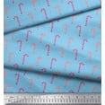 thumbnail image 2 of Soimoi Blue Cotton Voile Fabric Candy Stick Food Print Fabric by Yard 42 Inch Wide, 2 of 3