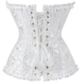 thumbnail image 4 of Women's Bustiers & Corsets Satin Lace up Floral Princess Plus Size White Costume M, 4 of 6