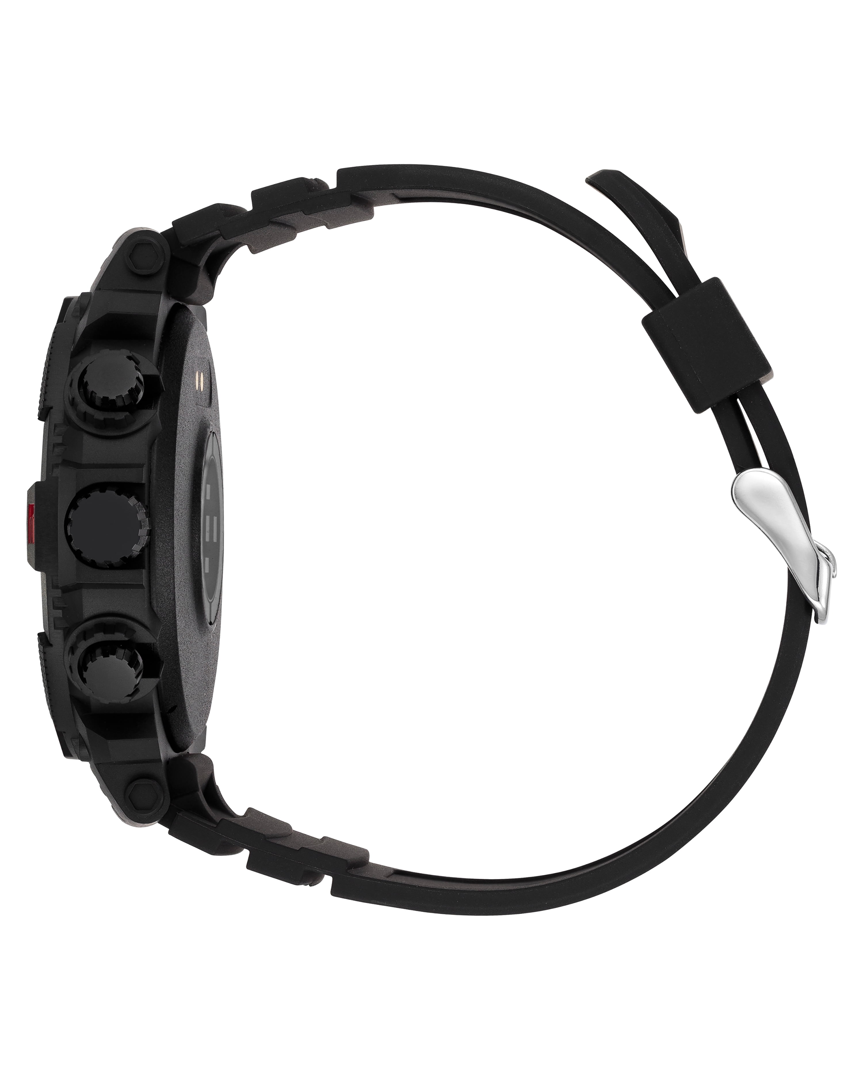 Armitron Sync Adult 53mm w/Voice Assistant & Backlight Smart Watch w/Charging Cable & Watch Band, Black