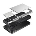 thumbnail image 3 of Card Holder Phone Case For Iphone 14 Plus 6.7 inch ,Tpu + Pc Dual Layer Protective Cover, 3 of 5