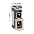 thumbnail image 7 of PrimeGo Cat Climbing Tower Cat Scratching Barrel with 3 Cat Caves Sisal Scratching Pad Multi-tier Cat Play Tower for Multi-cat Family, 7 of 7
